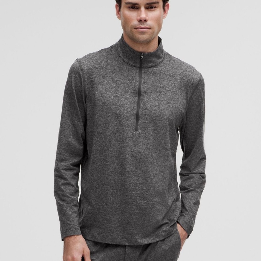 lululemon athletica Men’s Charcoal/Gray Long Sleeve Quarter-Zip Shirt Size S NWT